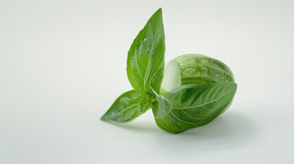 Close-up of a fresh vegetable lying on a pure white background. Simple yet vivid display of the vegetable's details, showing its texture and unique shape clearly, a great visual for food related topic