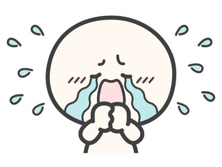 泣く人物のベクターイラスト