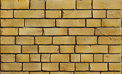 Obraz premium Yellow brick. Texture for design. Seamless brick background.