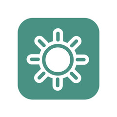 simple sun icon for graphic design