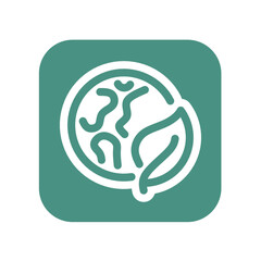 leaf and earth icon