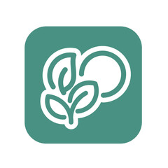 eco icon , plant with moon