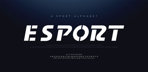 Sport modern italic alphabet fonts and number. Typography, abstract technology, fashion, digital, future creative logo font. vector illustration