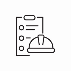 Construction project documentation checklist icon vector sign