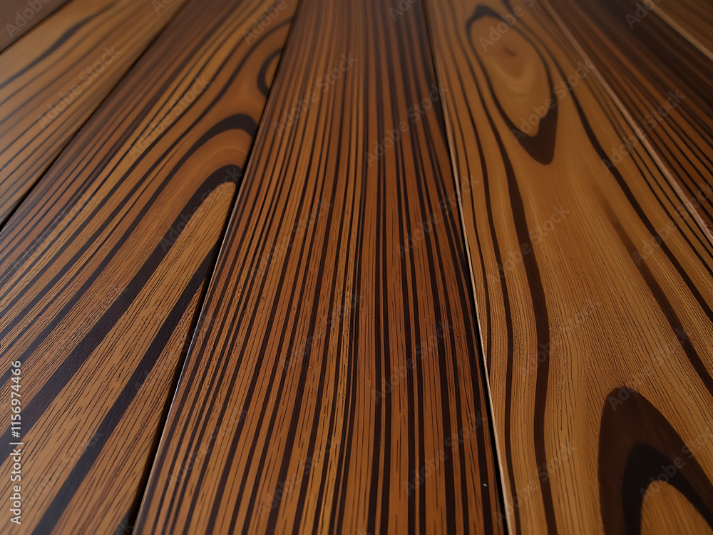 Aufkleber the rich texture of zebrano wood creates a unique and visually appealing background for any interior