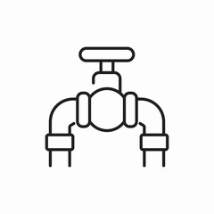 Industrial water pipe system icon vector sign