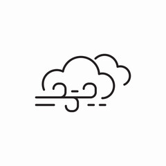 wind cloud weather condition icon vector sign