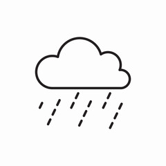 Rain storm weather forecast icon vector sign