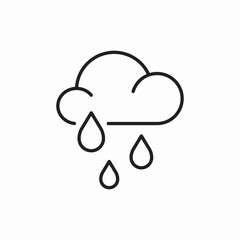 Cloud rain weather forecast icon vector sign
