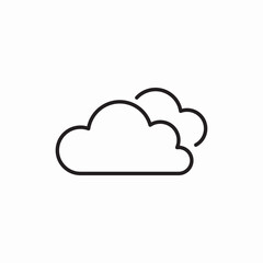 Partly cloudy weather forecast icon vector sign