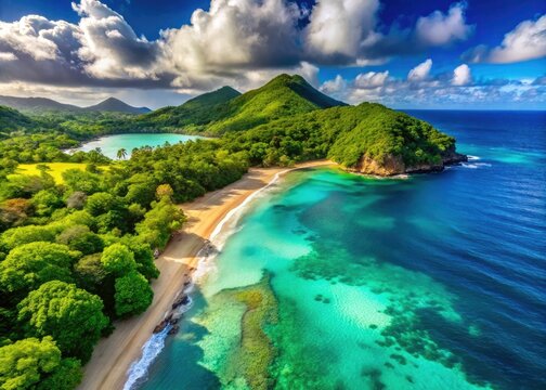 Martinique Pointe Faula: Stunning Caribbean Beach Scenery, Tropical Paradise, Idyllic Island Getaway