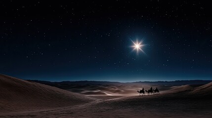 Moonlight glimmers softly over a serene snowy landscape at night, illuminating the white plains beneath a star-filled sky