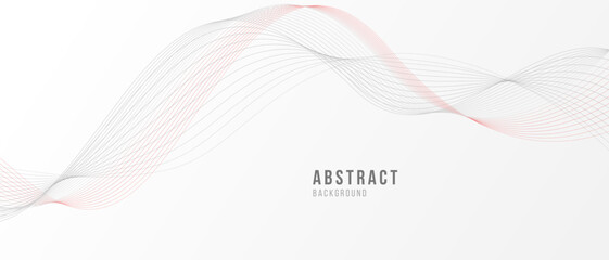 Abstract background with lines curve, banner and poster white and grey tone, vector design for business presentation.

