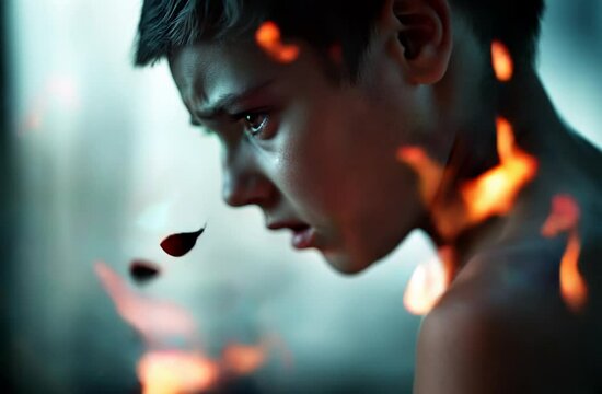 Conceptual portrayal of mental health challenges with a woman surrounded by glowing butterflies, representing schizophrenia, delusional disorder, and PTSD