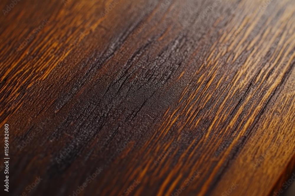 Poster close-up of dark brown wood grain texture with visible cracks and lines.