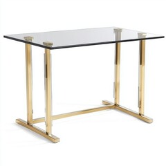 Modern Glass and Gold Desk
