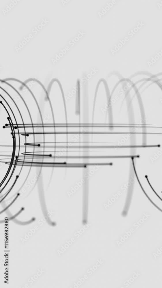Aufkleber minimalistic abstract wireframe design on white background