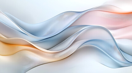 Obraz premium Dynamic flowing waves abstract art digital art modern design minimalist background soft colors aesthetic concept