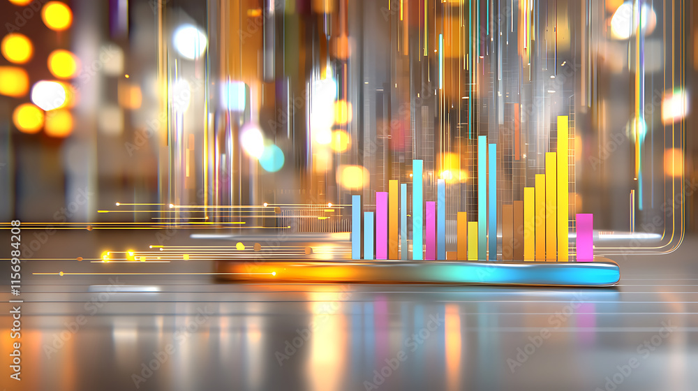 Aufkleber data visualization trends business analytics infographic modern office abstract insights on growth m