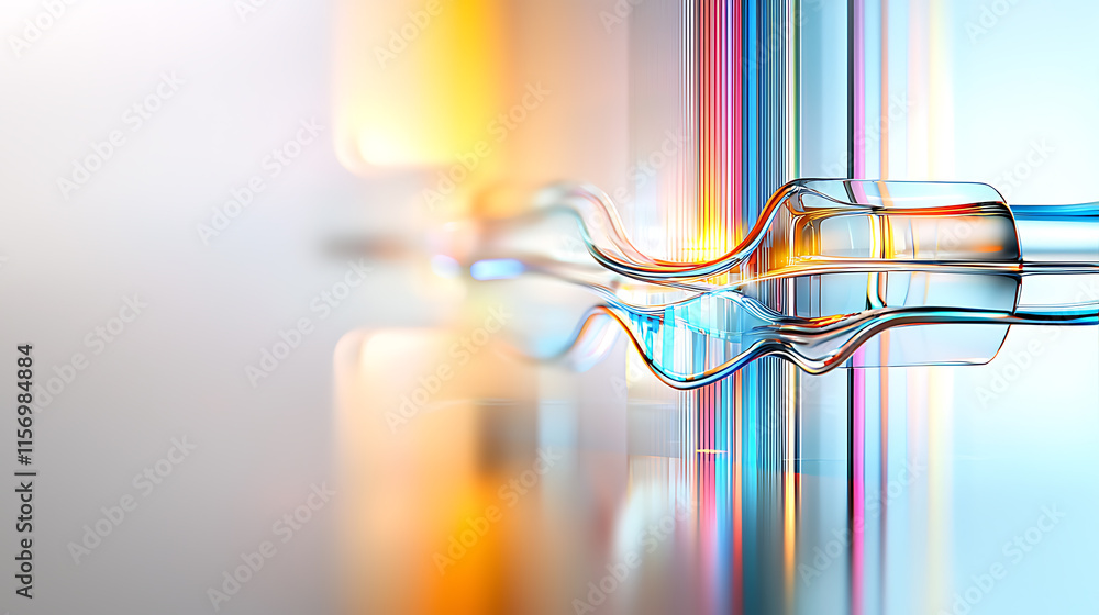 Poster abstract fluid patterns in vibrant colors studio environment digital art contemporary art close-up v