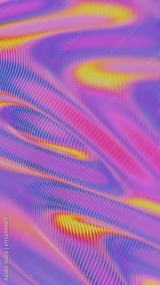 Poster Abstract Colorful Waves with Gradient Vibrancy
