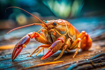 Molted Crayfish Exoskeleton: Close-Up Documentary Photography