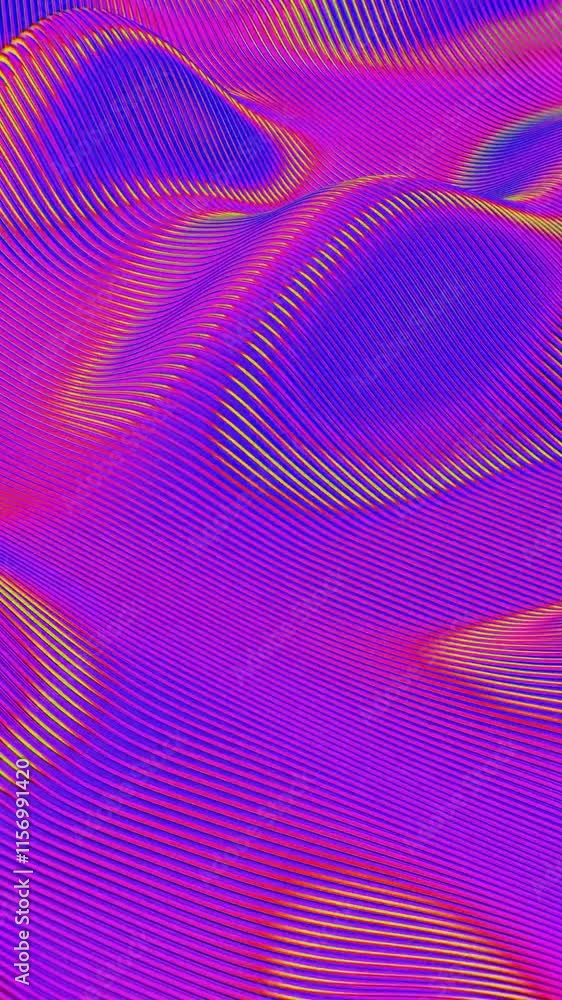 Poster Abstract Vibrant Lines with Gradient Curves


