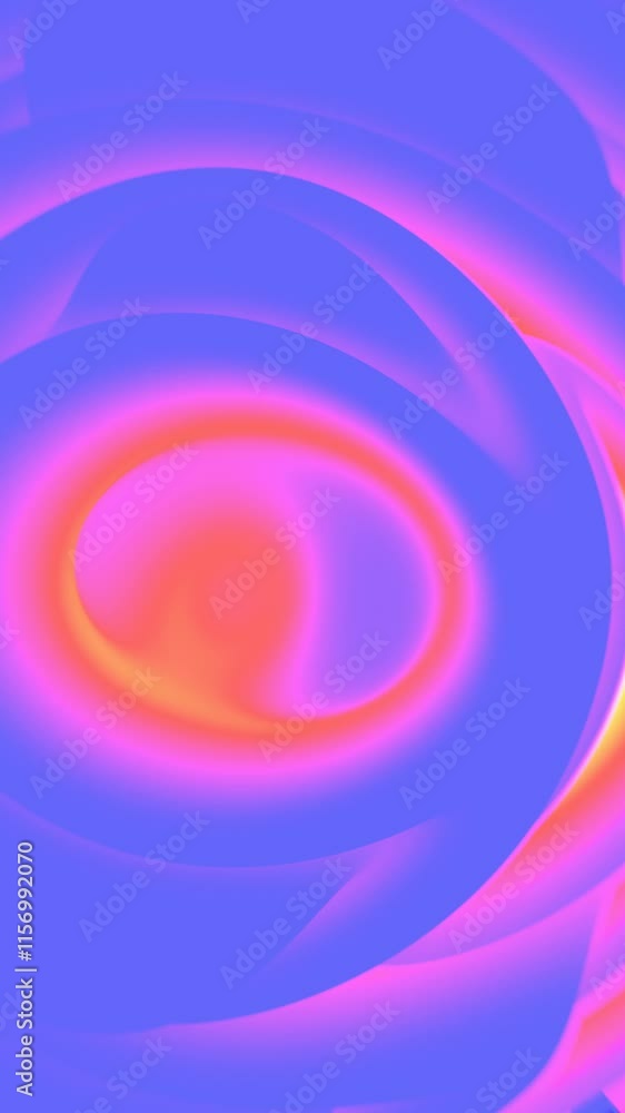 Aufkleber Vibrant Abstract Gradient with Soft Rainbow Curves