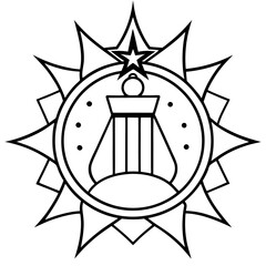 Advertisement Line Art Vector Illustration