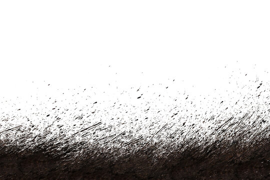 mud splash isolated transparency background.
