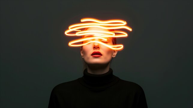 A flow of light energy rising from a person’s head, symbolizing the expansion of consciousness. personal development, wellness,motivational,meditation