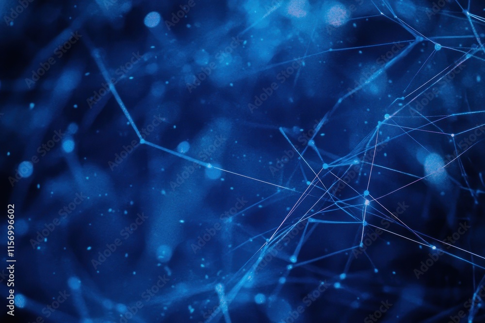 Poster abstract blue network connection background. (2)