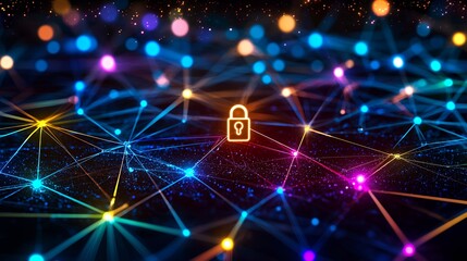 Obraz premium Cybersecurity Network: Data Protection and Digital Safety