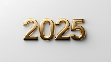 Shiny Gold 2025 Year with Greenery generate by AI