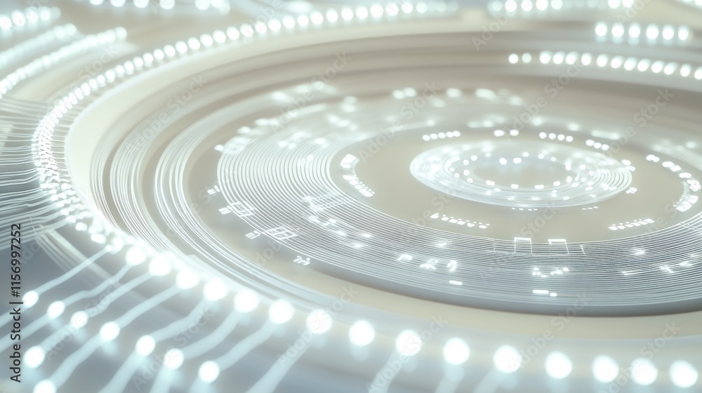 Poster abstract glowing circular technology background. (1)
