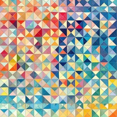 Fototapeta premium Bright Multicolored Triangular Geometric Pattern with Gradient Colors and Modern Symmetry