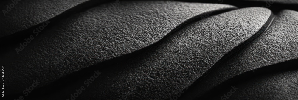 Aufkleber Abstract black textured background with wavy pattern.