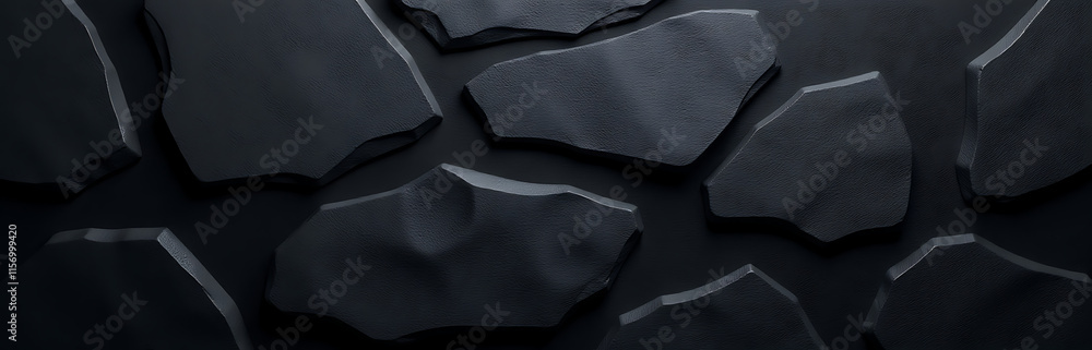 Poster the banner features a black slate rock texture as a background, generated using artificial intellige