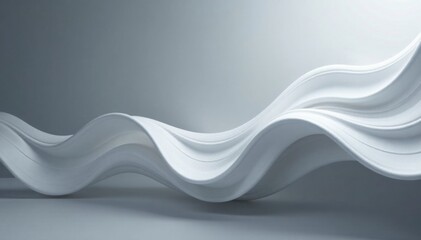 flowing white lines on gray abstract background , modern, grey