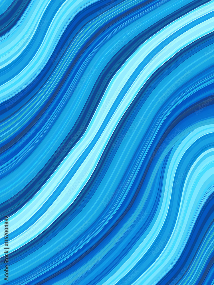 Aufkleber The Abstract Pattern Features A Blend Of Smooth Curves And Sharp Lines In Shades Of Blue Creating A Dynamic Design Effect. 00001