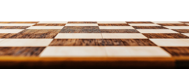 Chessboard Isolated on White Background - Strategic Game