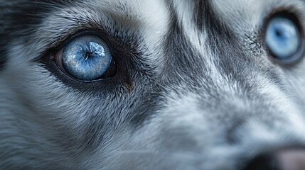 Husky eyes in macro 