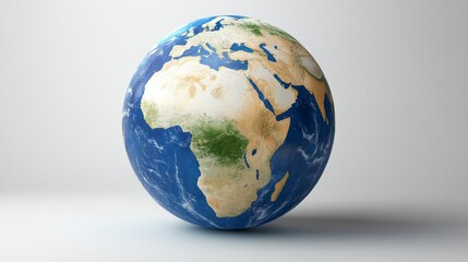 Fototapeta premium A vibrant globe showcasing Earth's continents