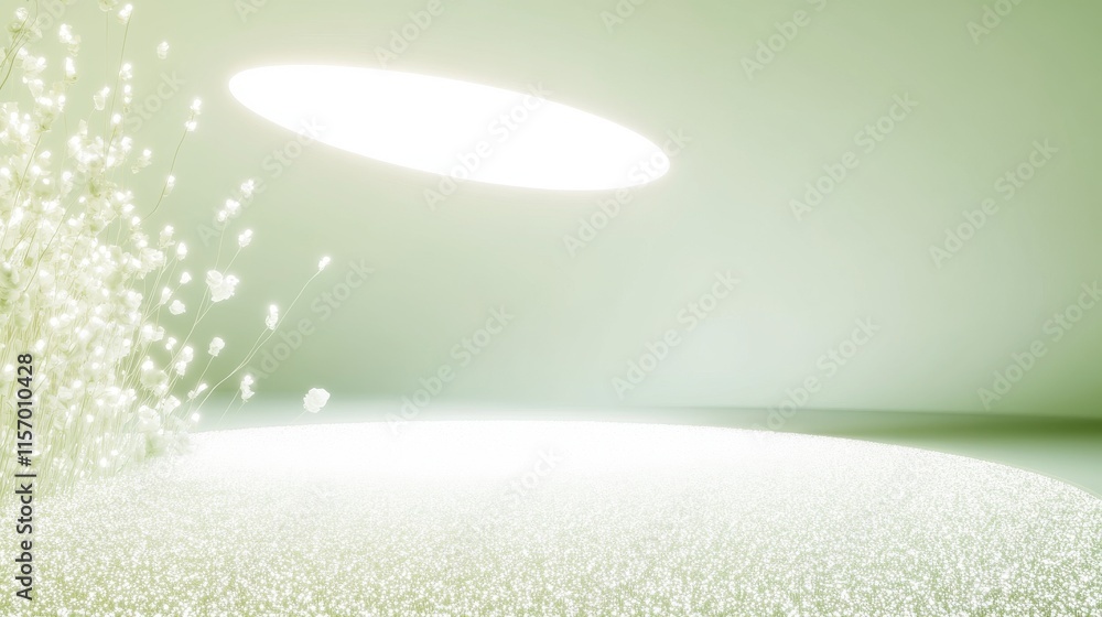 Poster abstract illumination with floating particles.