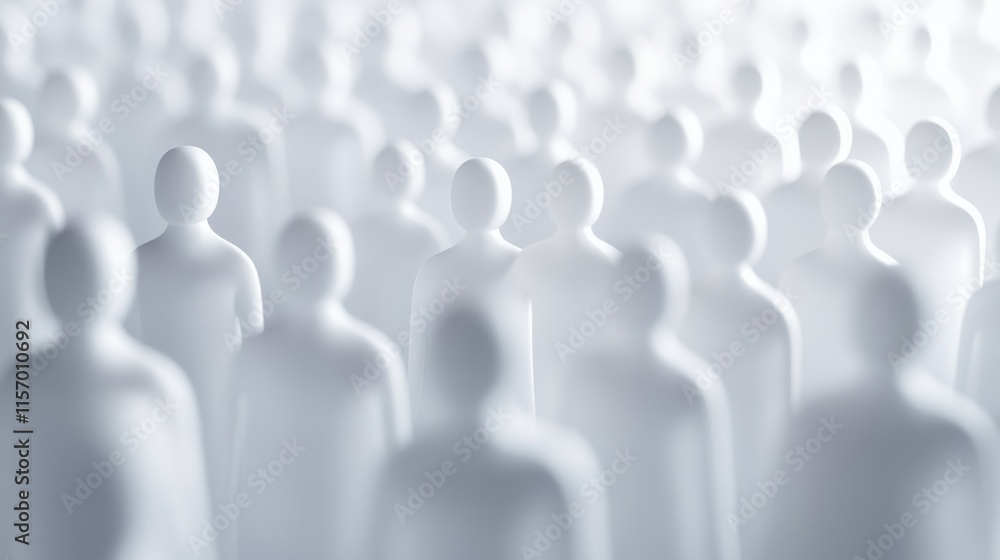 Poster abstract representation of a crowd of figures.