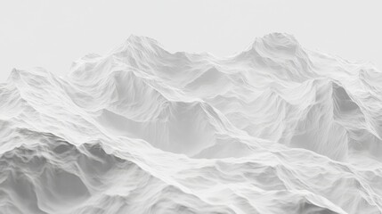 Fototapeta premium Abstract white mountain landscape texture.