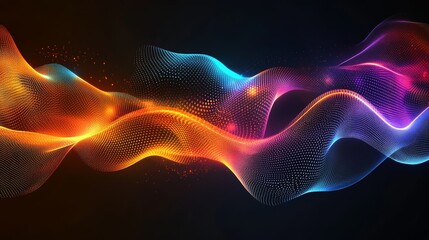 Fototapeta premium Abstract colorful waves, flowing energy, vibrant digital art.