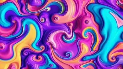 Obraz premium Colorful Rainbow Wavy Surface - Abstract Wallpaper