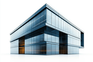 Fototapeta premium Modern Glass Office Building Architecture Design Exterior. Generative Ai.
