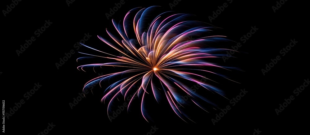 Poster colorful fireworks explosion illuminated against a dark sky showcasing vibrant bursts and intricate 